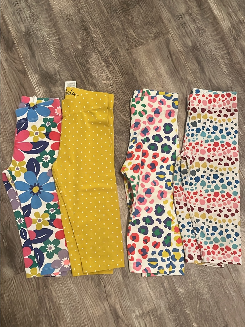 Boden Girls' Multi-Color Floral & Dot Leggings Set- Cropped, Vguc/ NWOT 6/7